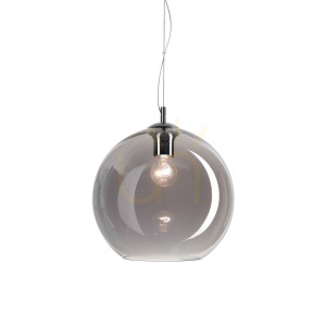 Lampa wisząca Ideallux NEMO 094236 przydymiona chrom E27 1x42W 30 cm