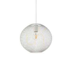 Lampa wisząca Ideallux NET 328102 biała E27 1x42W 29,5 cm