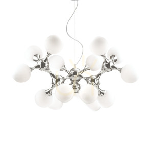 Lampa wisząca Ideallux Nodi 082073 biała 15xE14 105 cm