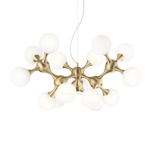 Lampa wisząca Ideallux Nodi 241012 mosiężna 15xE14 105 cm