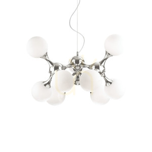 Lampa wisząca Ideallux Nodi biała 9xE14 80 cm 082059