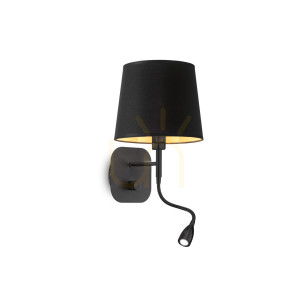 Kinkiet Ideallux Nordik 158242 czarny E14/LED 18 cm