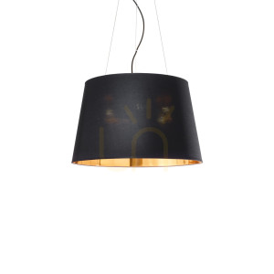 Lampa wisząca Ideallux NORDIK 161648 czarna tkanina 4xE27 50 cm