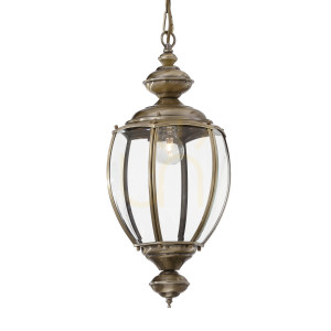 Lampa wisząca Ideallux NORMA 005911 mosiądz szkło E27 1x60W 25 cm