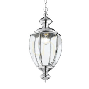 Lampa wisząca Ideallux NORMA 094786 chrom E27 1x60W 25 cm
