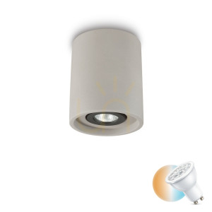 Plafon betonowy Ideallux OAK 150437 GU10 1x35W 13,5 cm