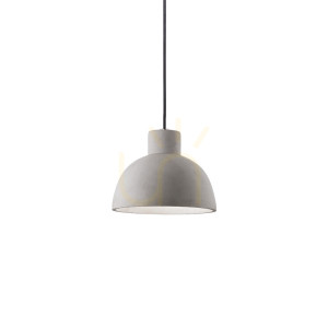 Lampa wisząca Ideallux OIL 129082 betonowa szara E27 20,5 cm
