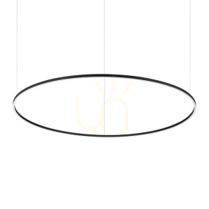 Lampa wisząca Ideallux Oracle Slim 304472 czarna LED 81W 4000K 150 cm