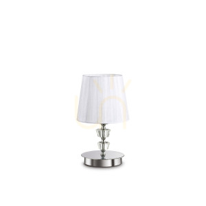Lampa stołowa Ideallux Pegaso biała E14 1x28W 18 cm 059266