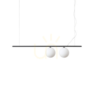 Lampa wisząca Ideallux Perline 306995 czarna 2xG9 100,5 cm
