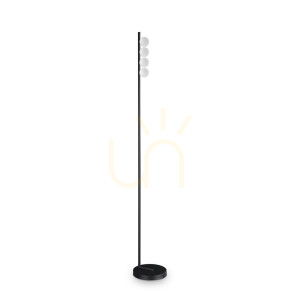 Lampa stojąca Ideallux Binomio 313313 czarna LED 12W 4-punktowa 155 cm