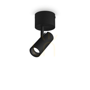 Plafon LED Ideallux Play czarny 7W 7 cm 268101