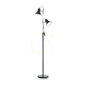 Lampa stojąca Ideallux Polly czarna 2xE27 154 cm 061139