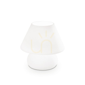 Lampa stołowa Ideallux PRATO 074702 biała szklana E27 1x60W 22,5 cm