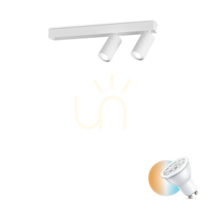Plafon Ideallux Profilo 314716 biały GU10 2x28W 45 cm