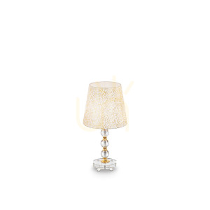 Lampa stołowa Ideallux Queen złota E27 1x60W 25 cm 077741