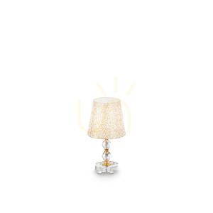 Lampa stołowa Ideallux Queen złota E27 1x60W 20 cm 077734