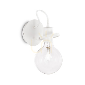 Kinkiet Ideallux Radio biały E27 1x60W 119465 ⌀18 cm