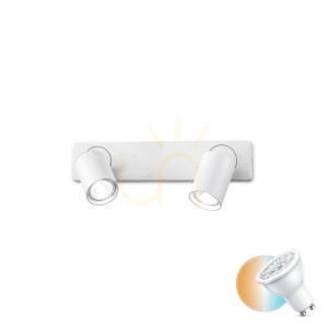 Kinkiet Ideallux Rudy biały 2xGU10 32 cm 229041