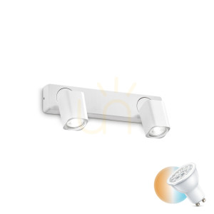 Plafon Ideallux Rudy 294803 biały 2xGU10 31,5 cm