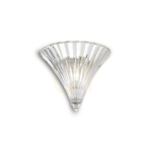 Kinkiet szklany Ideallux SANTA 013060 transparentny chrom E14 1x40W 24,5 cm