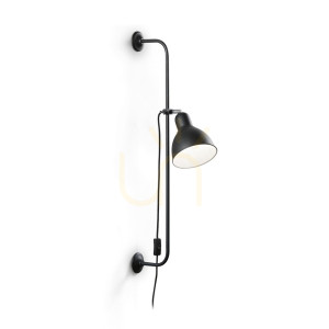 Kinkiet Ideallux Shower czarny 179643 E27 1x60W 16 cm