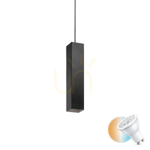 Lampa wisząca Ideallux LOOK 126913 czarna GU10 1x28W fi 6 cm