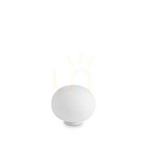 Lampa stołowa Ideallux Smarties 327907 biała szklana E27 30 cm