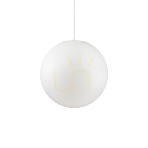 Lampa wisząca Ideallux SOLE 136004 biała E27 1x42W IP44 40 cm