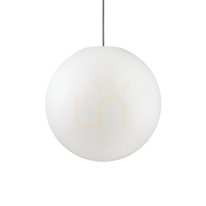 Lampa wisząca ogrodowa Ideallux SOLE 136011 biała E27 1x42W IP44 50 cm