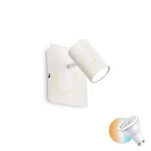 Kinkiet Ideallux SPOT 156729 biały GU10 1x28W metalowy ⌀12 cm