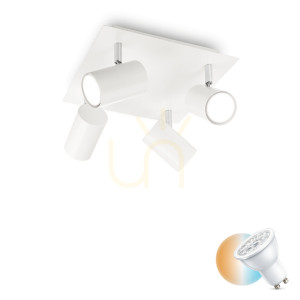 Plafon Ideallux Spot PL4 Bianco biały 4xGU10 156774 30,5 cm