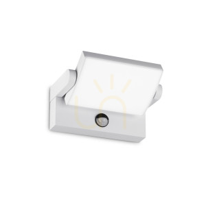 Kinkiet zewnętrzny Ideallux SWIPE 287720 biały LED 21W z czujnikiem IP54 ⌀21,2 cm