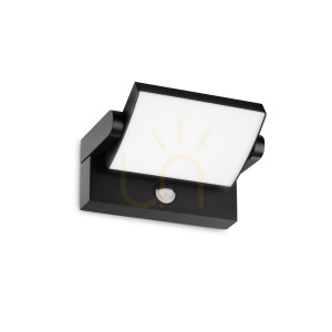 Kinkiet zewnętrzny Ideallux SWIPE 287737 czarny LED 21W z czujnikiem IP54 ⌀21,2 cm