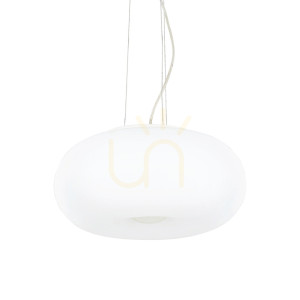 Lampa wisząca Ideallux Ulisse 095226 biała szklana 3xE27 42 cm