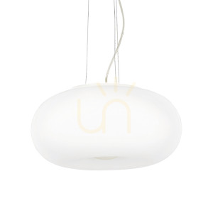 Lampa wisząca Ideallux Ulisse 098616 biała szklana 3xE27 52 cm