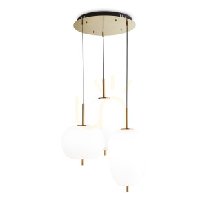 Lampa wisząca Ideallux Umile 224541 biała LED 56W 3-punktowa 63 cm