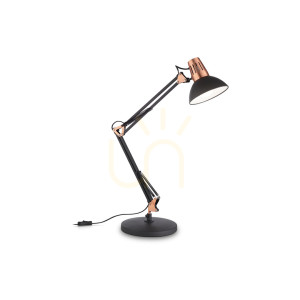 Lampa stołowa Ideallux Wally czarna metalowa E27 1x42W 061191