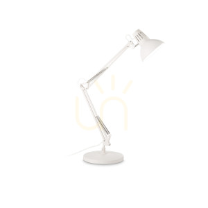 Lampa stołowa Ideallux WALLY biała metalowa E27 1x42W 193991