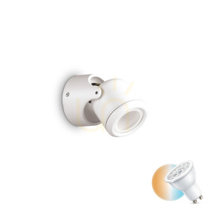 Kinkiet zewnętrzny Ideallux Xeno biały GU10 1x28W IP44 129488