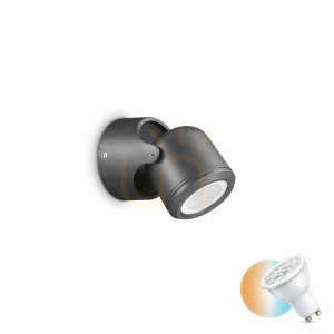 Kinkiet zewnętrzny Ideallux XENO 129464 czarny GU10 IP65 ⌀9 cm