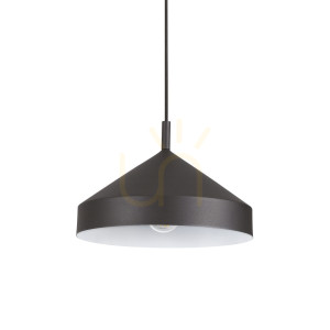 Lampa wisząca Ideallux YURTA 285139 czarna metalowa E27 30 cm