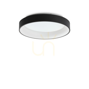 Plafon LED Ideallux Ziggy 307213 czarny 43W 59,5 cm