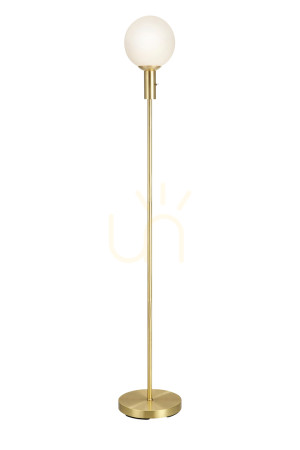 Lampa podłogowa Markslojd Minna 106867 biała mosiądz szczotkowany E14 145,5 cm