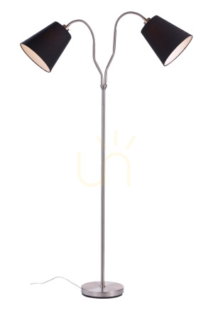 Lampa podłogowa Markslojd MODENA 2L 105248 czarna stalowa 152 cm
