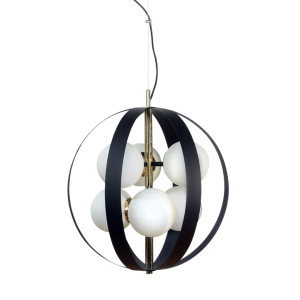 Lampa wisząca Zuma Line NELA 1138 50CM CZARNO-ZŁOTA/