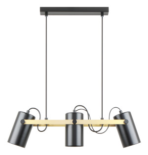 Lampa wisząca Zuma Line RESI A8162-3A CZARNY MAT-ZŁOTO/MATT