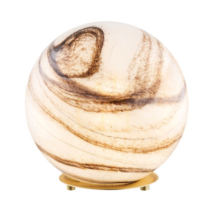 Lampa Stołowa ARGON Aruba Biała Marmurek Mosiądz Szczotkowany 8533