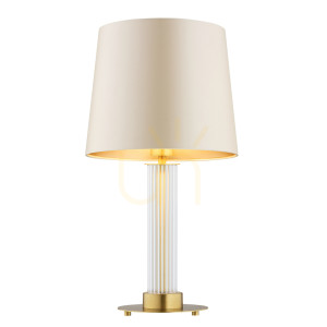 Lampa stołowa ARGON Hampton transparentna szkło mosiądz 8541
