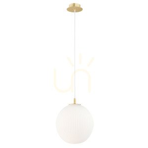 Lampa wisząca Argon Paloma 8507 biała opal mosiądz szczotkowany E27 IP20